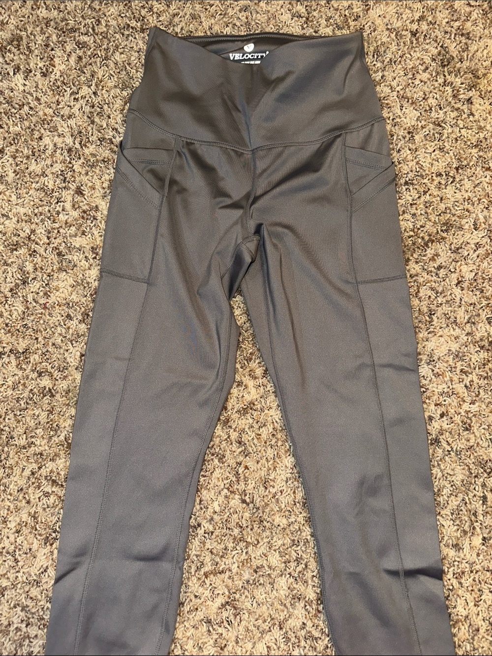 Velocity High-Waist Leggings - grey